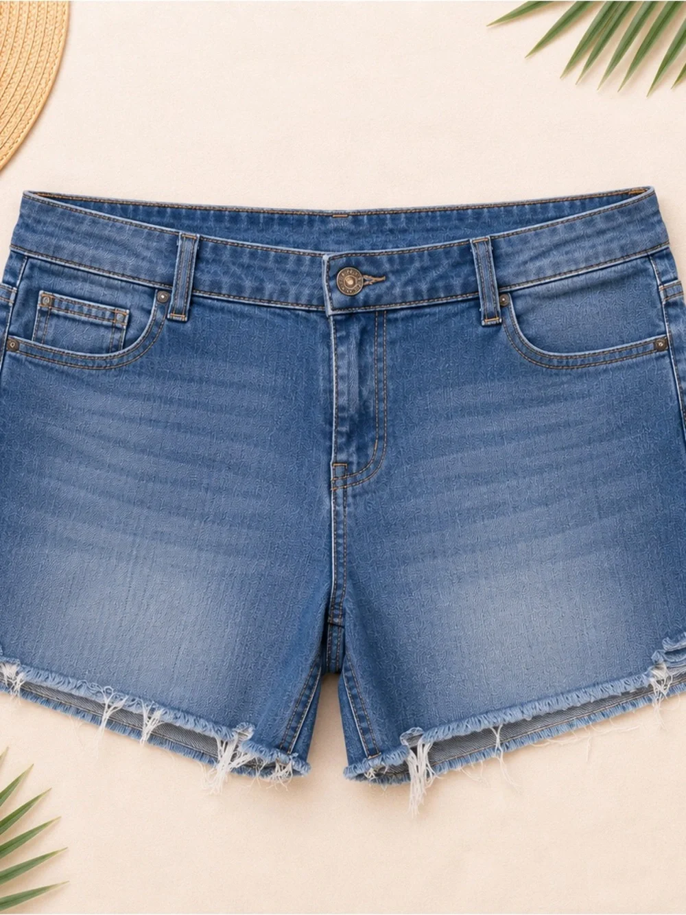 American Eagle Denim Cutoff Shorts Size 8 Raw Hem Festival Summer